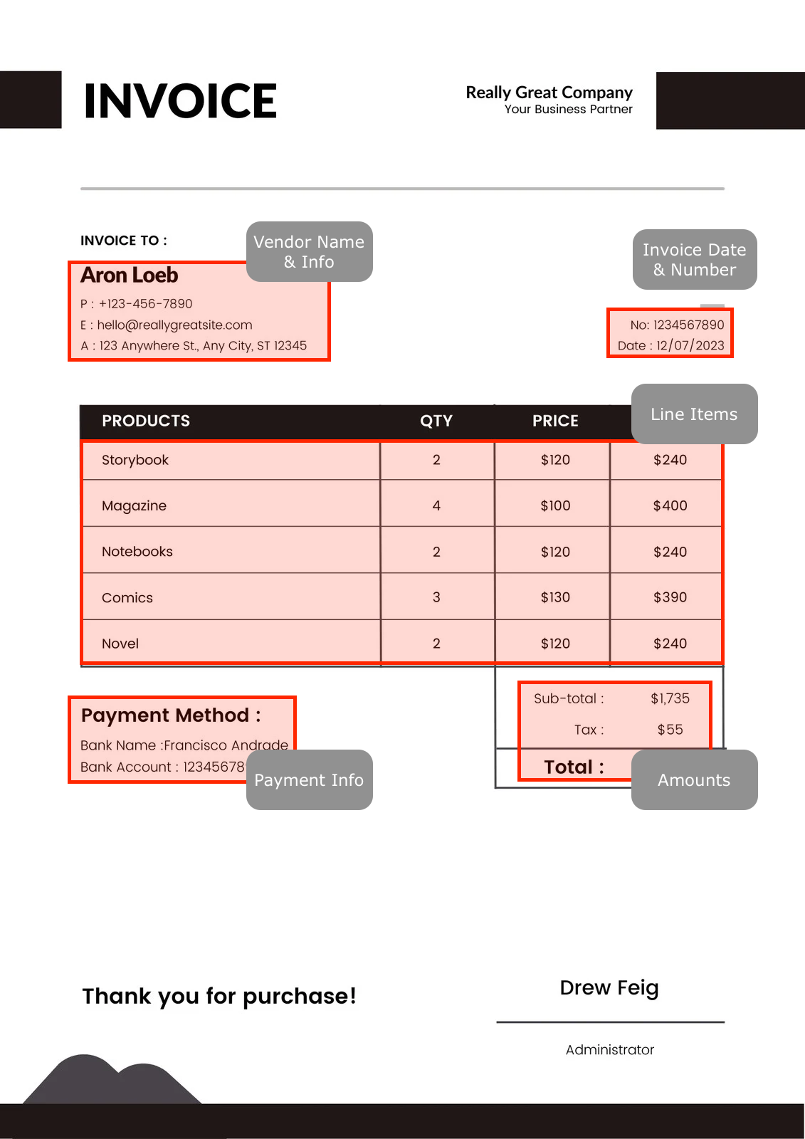 Invoice template